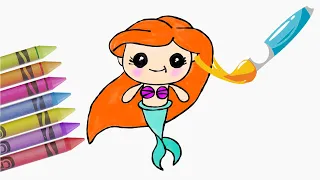 How To Draw Ariel The Little Mermaid easy.