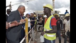 Fijian Prime Minister tours Kenya 'Participatory Slum Upgrading Program' Housing Project