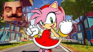 Hello Neighbor - My New Neighbor Sonic Amy Rose Act 2 Door Gameplay Walkthrough