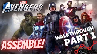 Avengers Assemble!! Marvels Avengers Walkthrough Part 1 (XboxoneX)