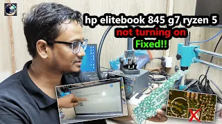 hp elitebook 845 g7 ryzen 5 pro not turning on fixed!! | hp laptop no power