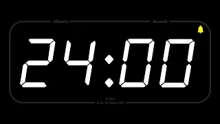 24 MINUTE - TIMER & ALARM - Full HD - COUNTDOWN