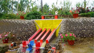 Build A Powerful Three-Door Small Hydroelectric Dam