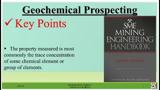 Key Points Geochemical Prospecting #geology #education Economic Geology