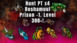 Tibia - Hunt PT x4 Roshamuul Prison -1 (lvl 300+). Volta 100% explicada!