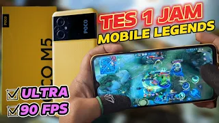 POCO M5 TES 1Jam MOBILE LEGENDS GRAFIK ULTRA 90 FPS🤙Helio G99