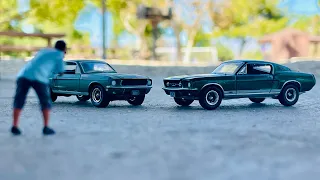 Greenlight 1/64 and Auto world 1/64 1967-68 Ford Mustang fastback comparison video
