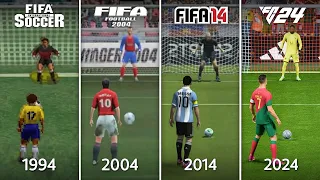 Evolution of FIFA/FC Games 1993-2023 | FIFA International Soccer - EA Sports FC 24 Gameplay