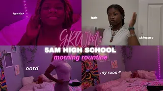 grwm: 5am high school morning routine (junior year) somewhat hectic*