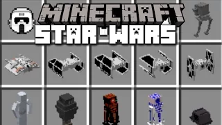 Minecraft STAR WARS DROID AND STARFIGHTERS MOD / THE FORCE AWAKENS!! Minecraft