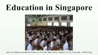 Education in Singapore