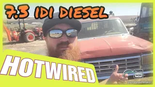 Start a 7.3 idi diesel from under the hood WITH NO KEYS hotwire a truck make it run race truck ep.2