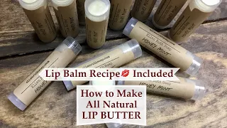 How to Make All Natural LIP BUTTER Balm 💋  Easy DIY Recipe | Ellen Ruth Soap