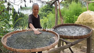 農村傳統豆豉，10斤豆用8天發霉發酵，做一次能吃一年Grandma making traditional Chinese tempeh and chinese food | 广西 美食 | 玉林阿婆