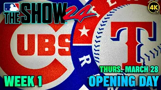 MLB - Opening Day | Chicago Cubs @ Texas Rangers | MLB The Show 24 | Simulation