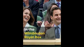 Roger Federer and Kate Middleton in the royal box at Wimbledon