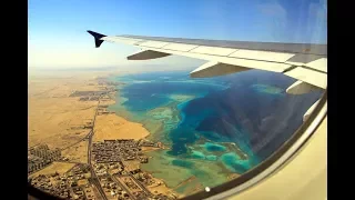 Посадка самолета в аэропорту Шарм-Эль-Шейх (Landing in Sharm El Sheikh). 10.12.2017