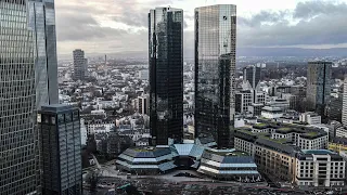 Frankfurt - city || The tallest buildings in Germany ||  Walking Tour (4k Ultra HD 60fps)