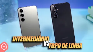 GALAXY A54 vs S23 // tem muita diferença de um INTERMEDIÁRIO para um TOPO DE LINHA?