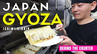 Behind the Counter at a Gyoza Restaurant in Japan