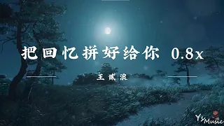 把回忆拼好给你 0.8x - 王貳浪『我们之间的回忆 全部都小心地收集 我总是偷偷地哭泣 像倦鸟失了归期』【动态歌词Lyrics】