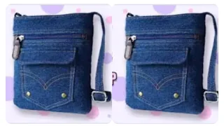 DIY Jeans Crossbody Bag/ Recycle Pants/ Cute & Lovely Women Purse From Old Jeans