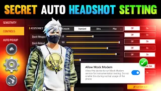 Secret Pro Settings 100% Working 😱 | Auto Headshot Setting in Free Fire | Headshot Setting