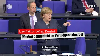 Fraktion DIE LINKE: Befragung - Merkel denkt nicht an Vermögensabgabe