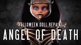 Making an Angel of Death for Halloween 💀 Monster High Doll Repaint