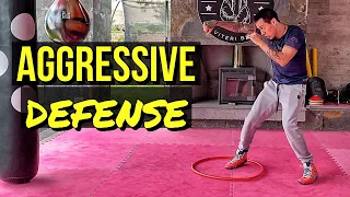 AGGRESSIVE DEFENSE: Lateral Movement, Side Step Punching, Punching Moving Backwards