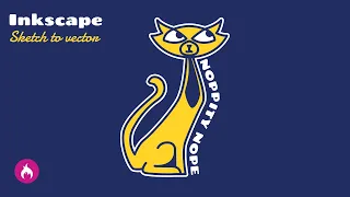 Inkscape tutorial: bezier pen tool sketch a cat to vector