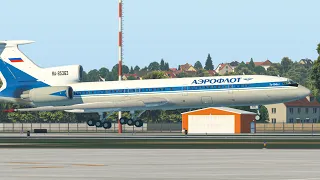 Aeroflot Tu-154 Butter Landing | #Swiss001Landing