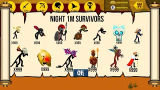 NIGHT 1M SURVIORS UNLOCK FULL x999 ARMY ITEMS + UNLOCK ALL ICONS | STICK WAR LEGACY - KASUBUKTQ