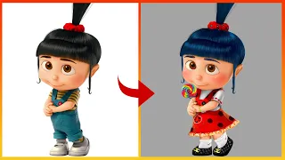 Minions: The Rise of Gru Agnes Glow Up Into Miraculous Ladybug - Ladybug Transformation As Child
