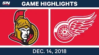 NHL Highlights | Senators vs. Red Wings - Dec 14, 2018