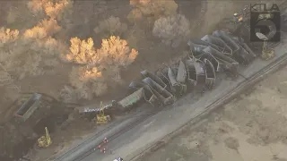 Union Pacific train derails in Victorville