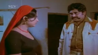 Vajramuni attacks on Manjula | Shankarnag | Best Scenes of Kannada Movie Kalinga Sarpa