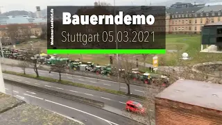 Traktordemo in Stuttgart 5. März 2021