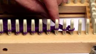 Increasing stitches on a knitting loom