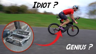 I raced a $10,000 SUPERBIKE with $10 FLAT pedals | Newbie error or genius plan?