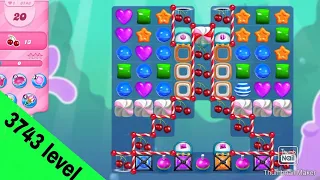 Candy crush Saga level 3743||clear all ingredients||No booster use||