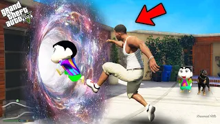 GTA 5 : Franklin Use Magical Portal & Adventure With Shinchan To Other World in GTA 5!(GTA 5 mods)