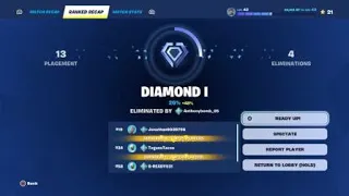 Finally made it back to DIAMOND in fortnite!