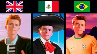 rickroll on different countries