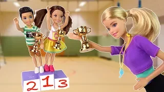 School  in Gymnastics Cartoon #Barbie School Playing Dolls