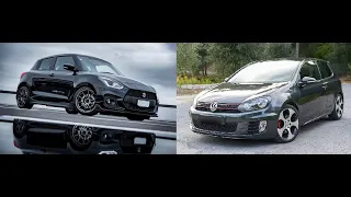 Suzuki Swift sport 1.4T vs Golf VI GTI tuned