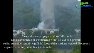 BORGOTARO 16 AGOSTO 2021   INCENDIO NELLO STABILIMENTO DI OPPIMITTI