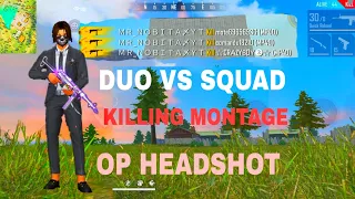 BEST MONTAGE VIDEO  DUO VS SQUAD || GARENA FREE FIRE ||  MR NOBITA Gaming