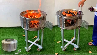 Creative ideas for ovens from cement and old washing machine drum