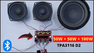 TPA3116D2 Amplifier Board //Tpa3116d2 Class D 2.1 50w×2 + 100W Audio Amplifier Board.